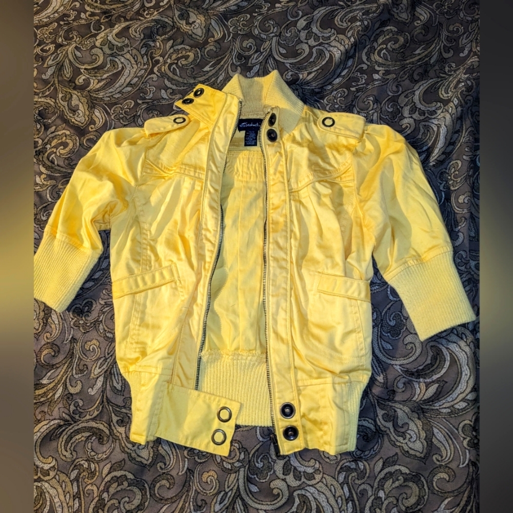 Zip Up and Button Sweater Jacket 💛